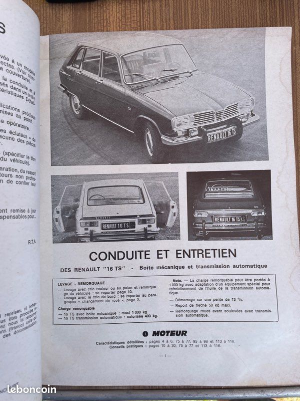 Revue technique automobile Renault 16TS (image 2)