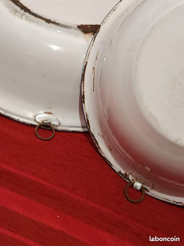 Anciennes bassines en tôle émaillée (image 4)