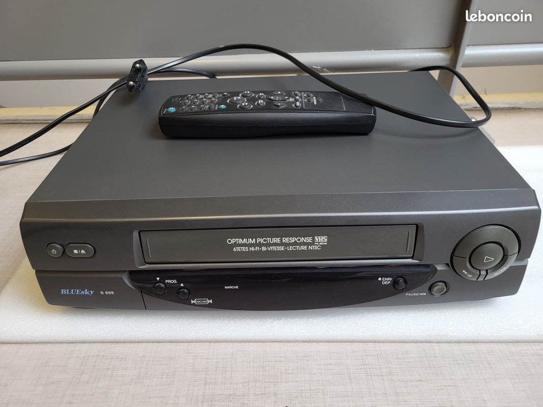 Magnétoscope VHS Bluesky VC4005D Complet + Télécommande 🎬 (Testé OK – Retour années 90 garanti ) - Photo, audio & vidéo