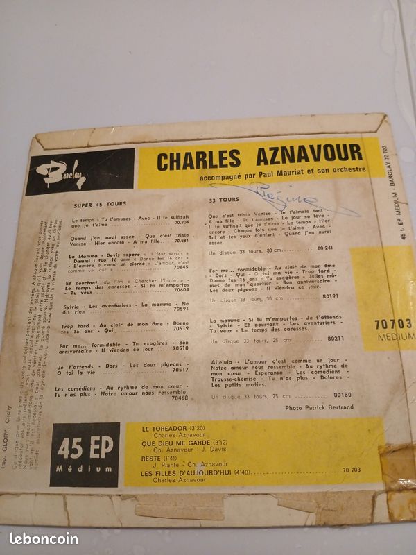Vinyl Charles Aznavour (image 2)
