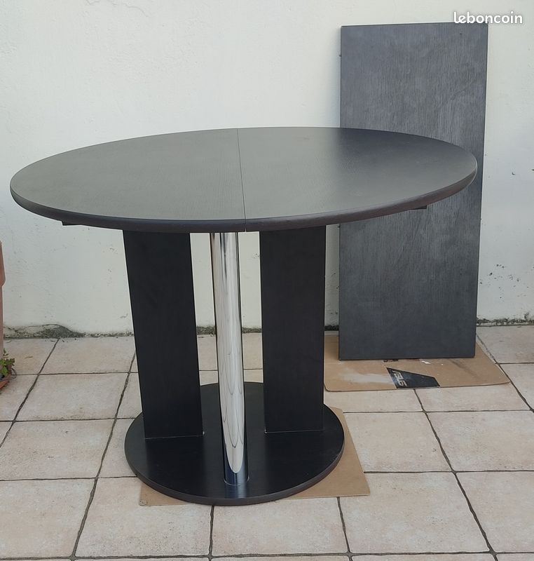 Table ronde avec rallonge (image 1)