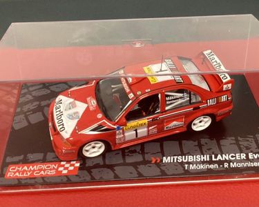 1/24 Altaya 1999 Mitsubishi Lancer Evo VI #1 Winner Rallye New Zealand Marlboro Mitsubishi Ralliart Tommi Mäkinen, Risto Mannisenmäki Car Model