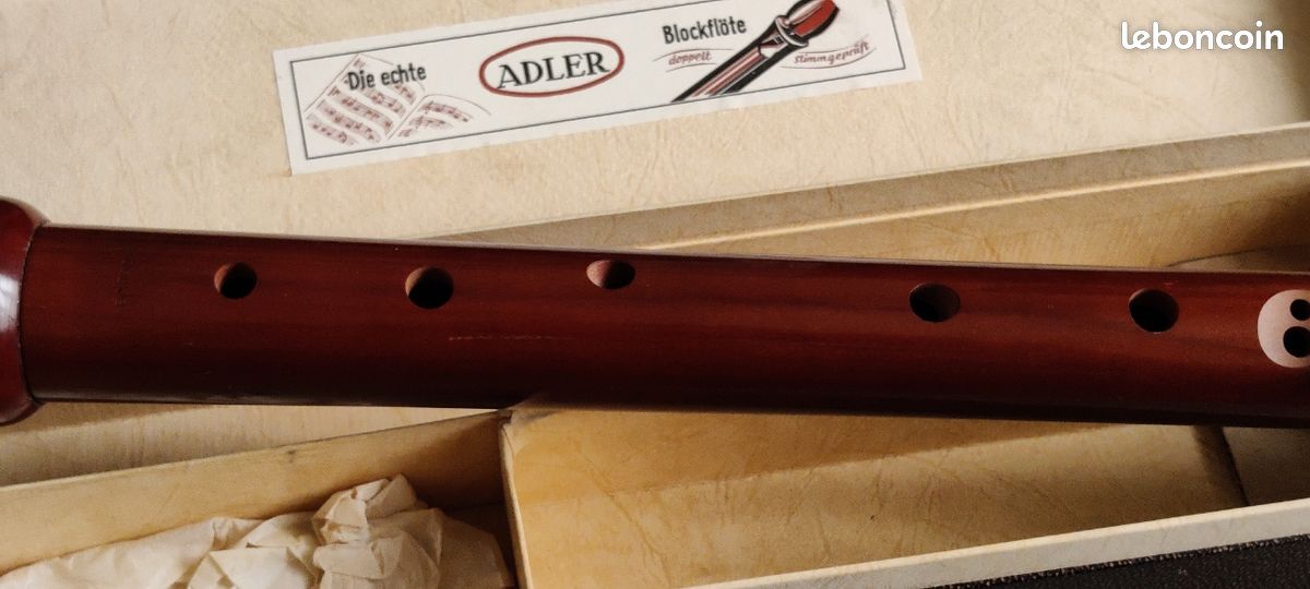 Flûte à bec ténor en Do - Adler (bois) avec boîte d'origine (image 7)