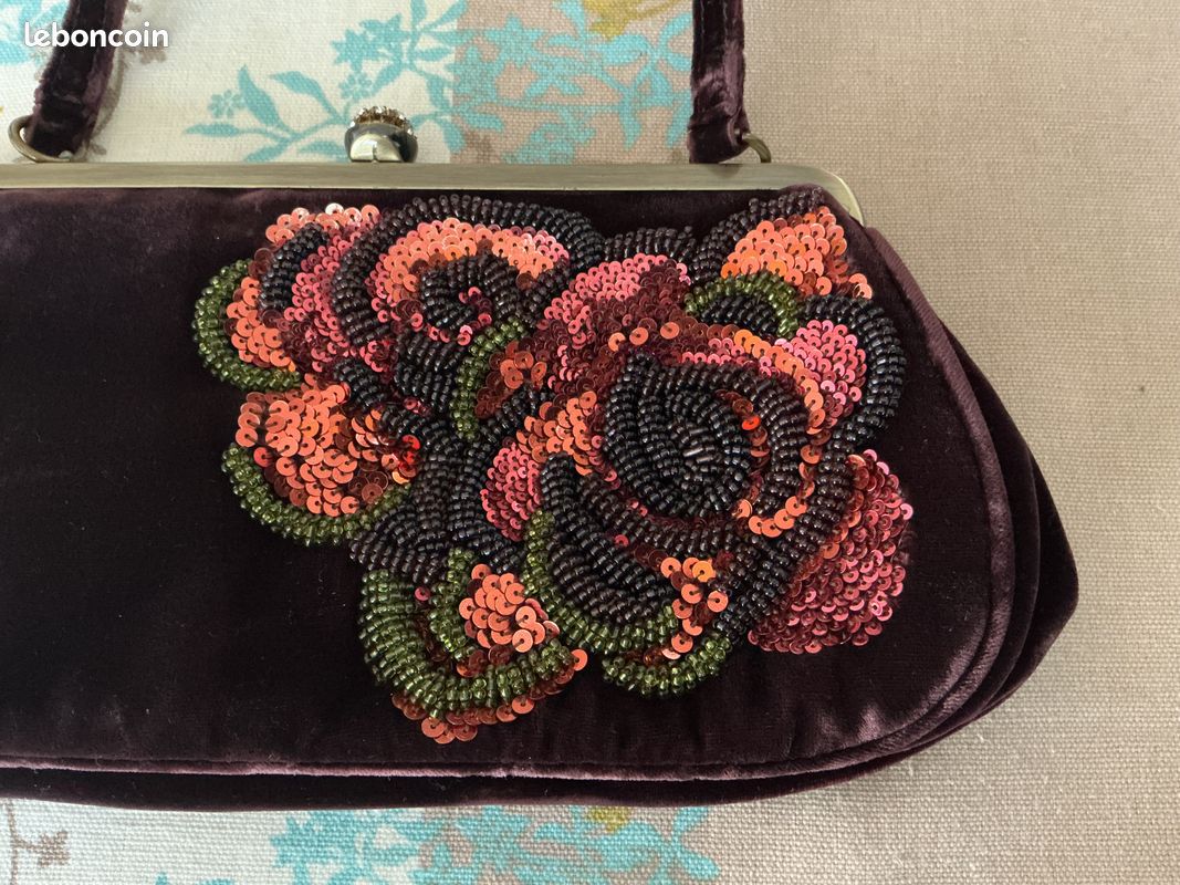 Sac/pochette vintage en velours Armand VENTILO (image 3)