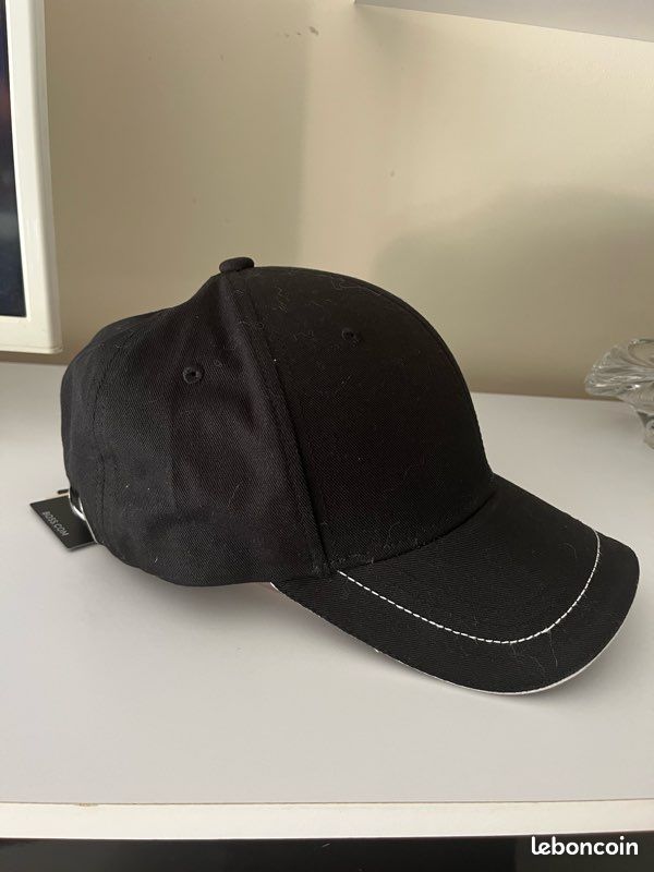 HUGO - Casquette en twill de coton à logo brodé - Noir