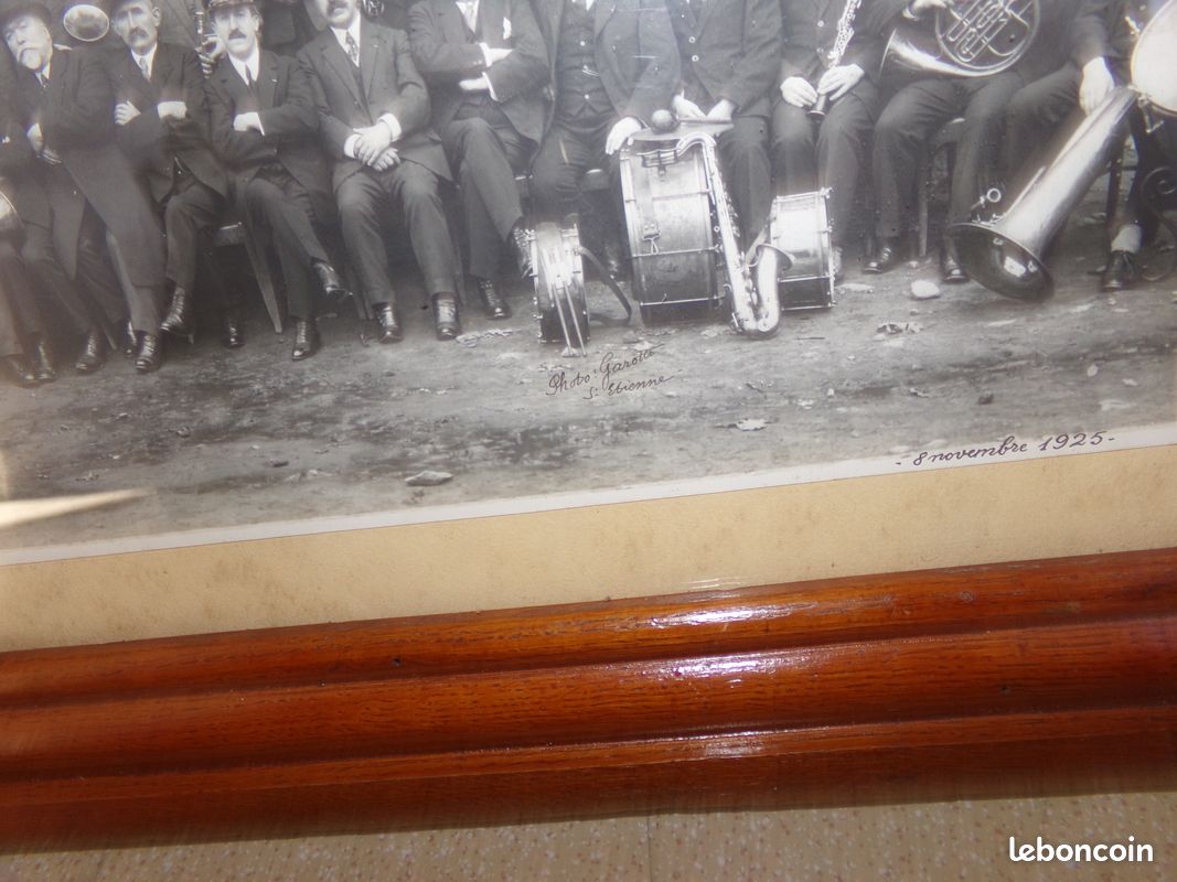 Cadre photo,Union Musicale de St Genest Lerpt ( Loire ),1925,photographe Garotti Saint-Etienne (image 5)
