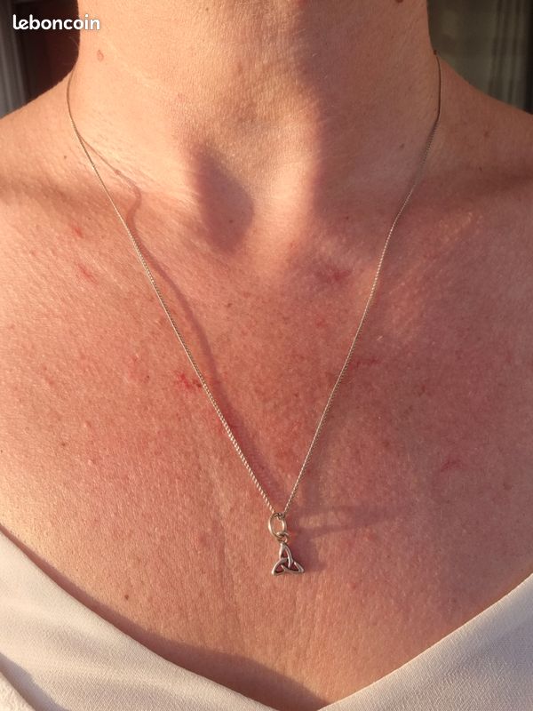 Flongo Collier Acier Inoxydable Pendentif Noeud Celtique - Style Rétro Irlande