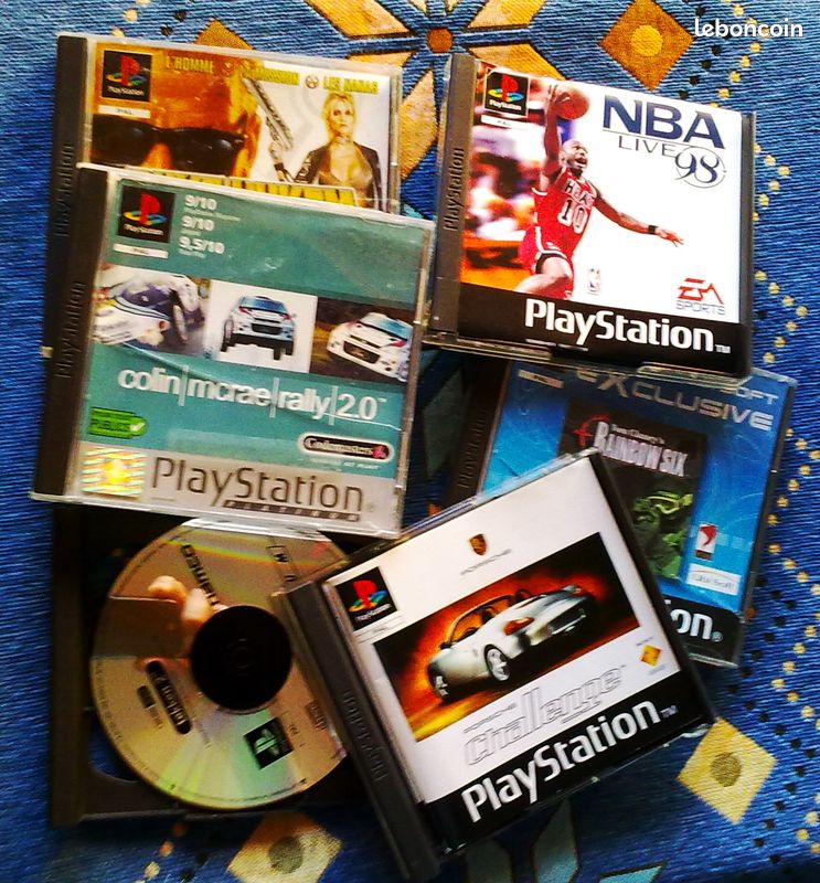 Console Sony Playstation 1 PS1 fat grise, câbles, carte mémoire, 6 jeux (image 8)