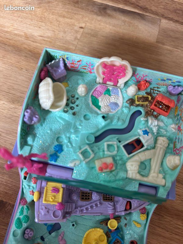 Vintage 1995 Polly Pocket Bluebird collector Sparkling Mermaid Adventure Book (Livre Sirène) (image 5)