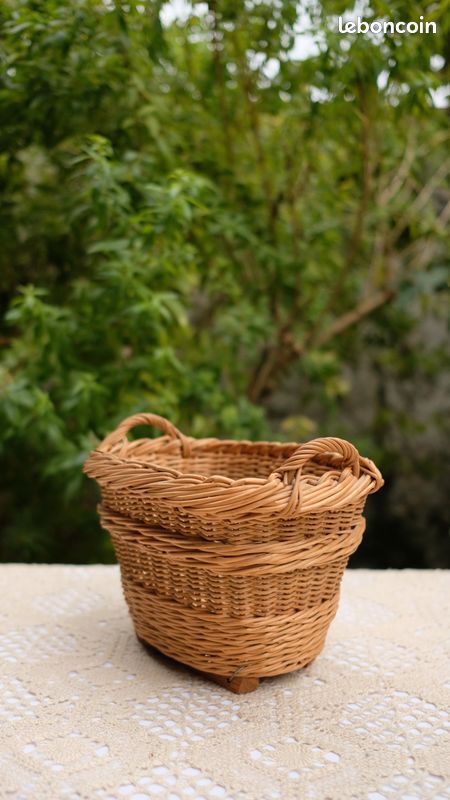 Panier décoratif vintage en osier (image 2)