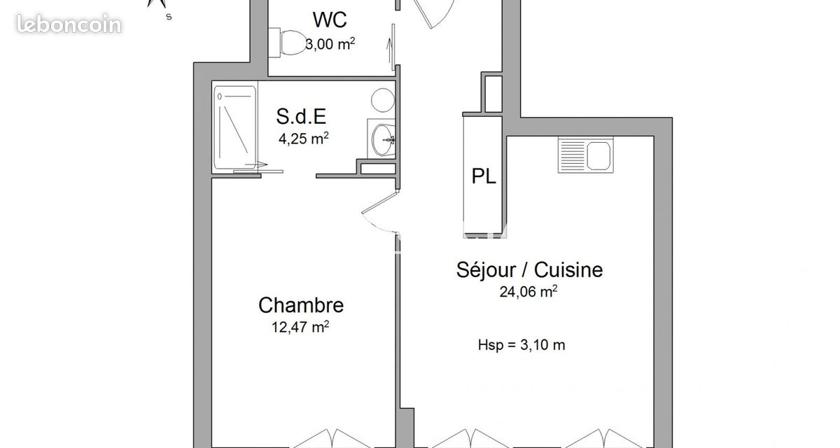 Appartement 2 pièces 44 m² · à Avignon · 44 m² · 583 €