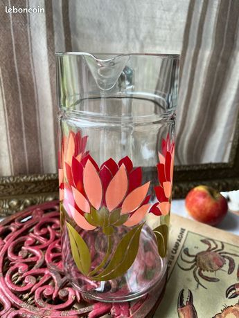 Carafe / Pichet Vintage Luminarc - Verre Fumé Marron, 21 Cm Avec Poignée