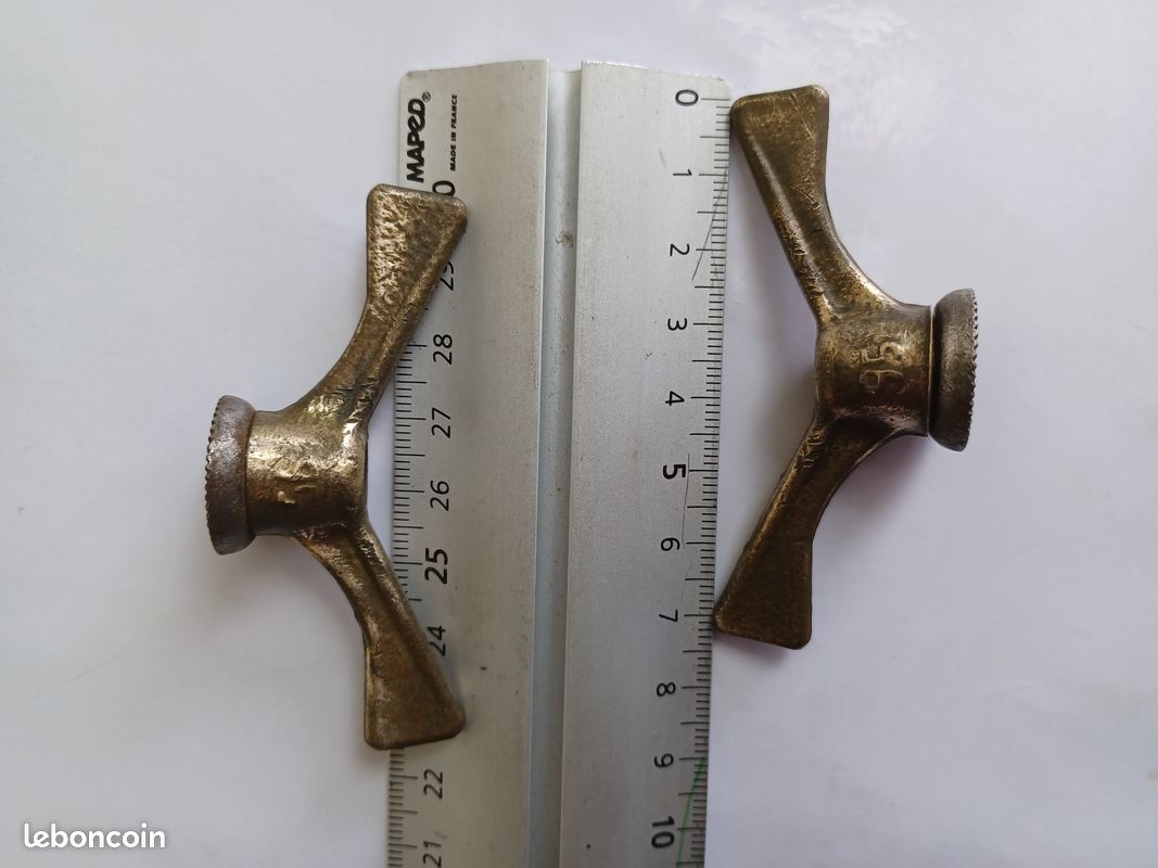 2 Écrous Papillon Laiton AXA Vélo Ancien 8mm – Pièce Cycle Vintage 1900-1920