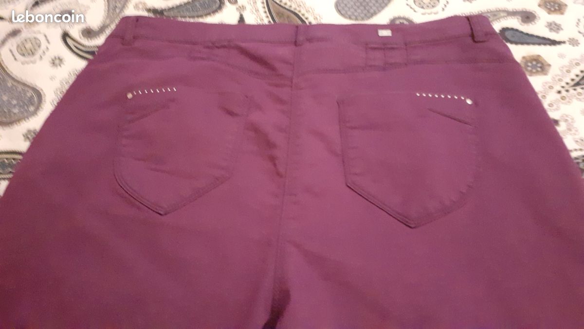 PANTACOURT violet PATRICE BREAL taille 48 Vêtements