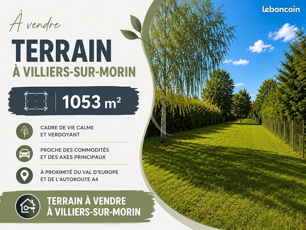 Terrain 1053 m² · à Villiers-sur-Morin · 1 053 m² · 193 000 €