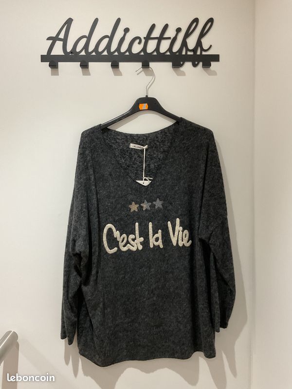 Pull "c'est la vie" femme taille unique (38-44) neuf (image 1)