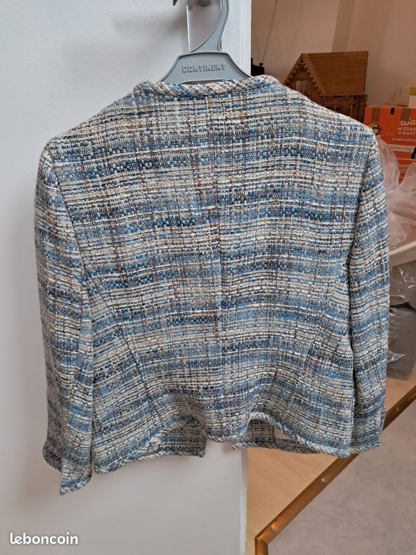 Veste tailleur en tweed Zara taille 38 (image 2)
