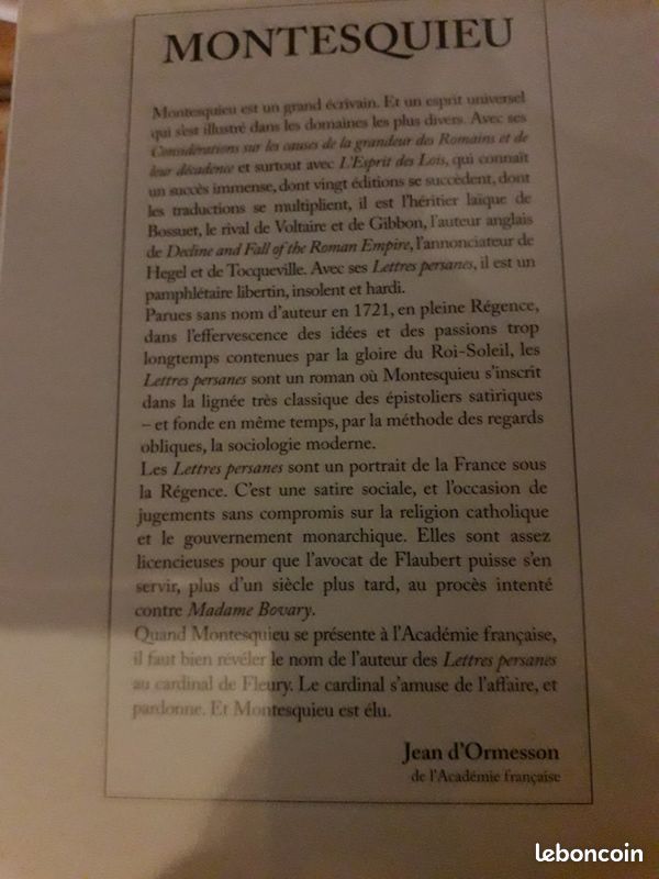 Lettres persanes ----neuf- (image 2)