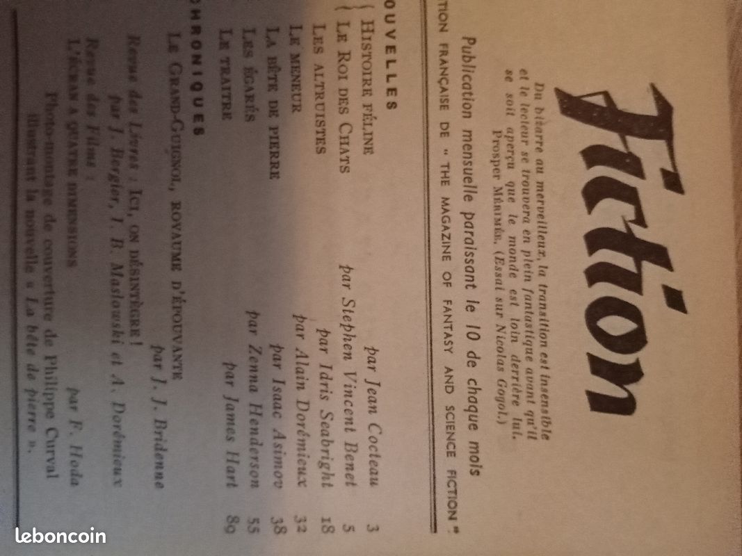 Revue Fiction n°31 éd. Opta, juin 1956 (image 3)