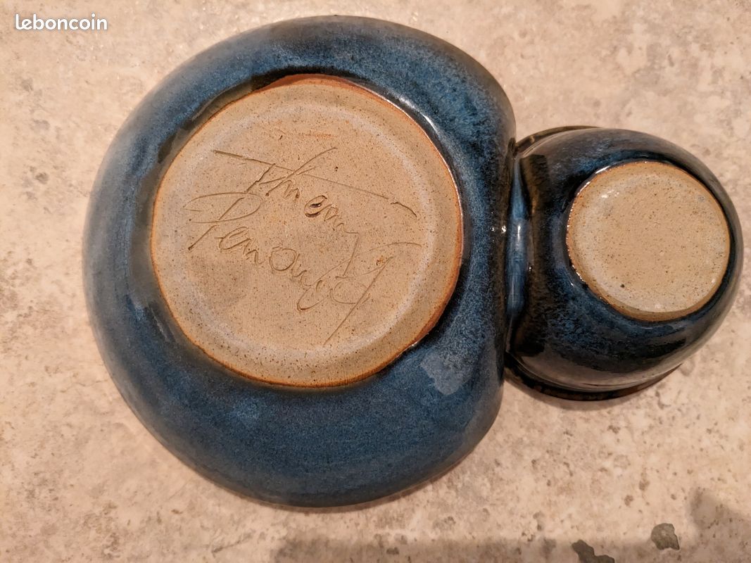 Coupelle apéritive bleue en grès émaillé Thierry Perraud (image 5)