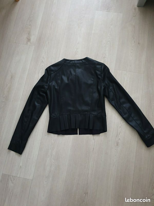 Veste Femme Morgan Taille M Noir - Occasion Très Bon état (comme Neuf), Style Court, Doublure Polyester