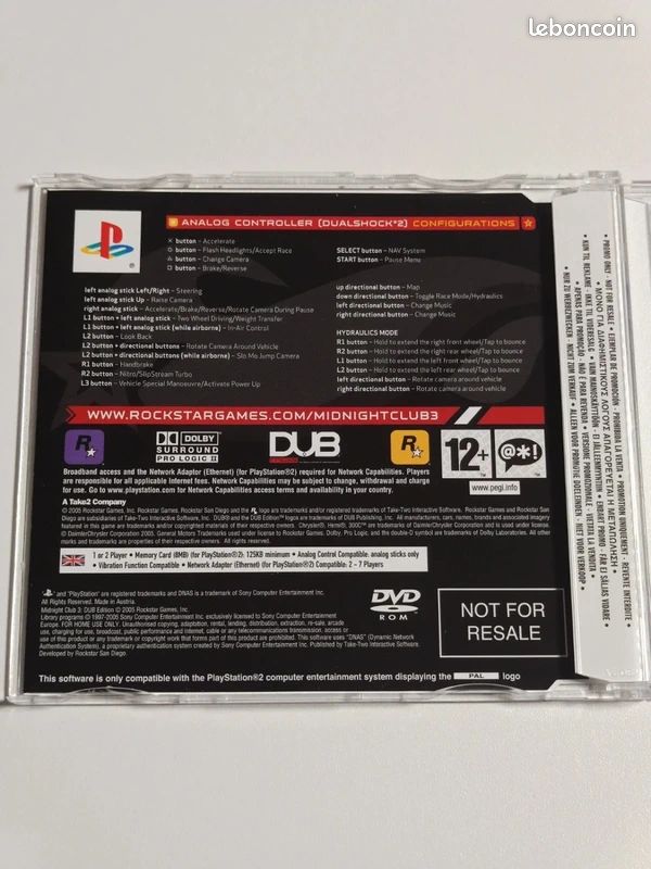 Midnight Club II (2) PS2 Promo Rockstar Games - Jeux vidéo