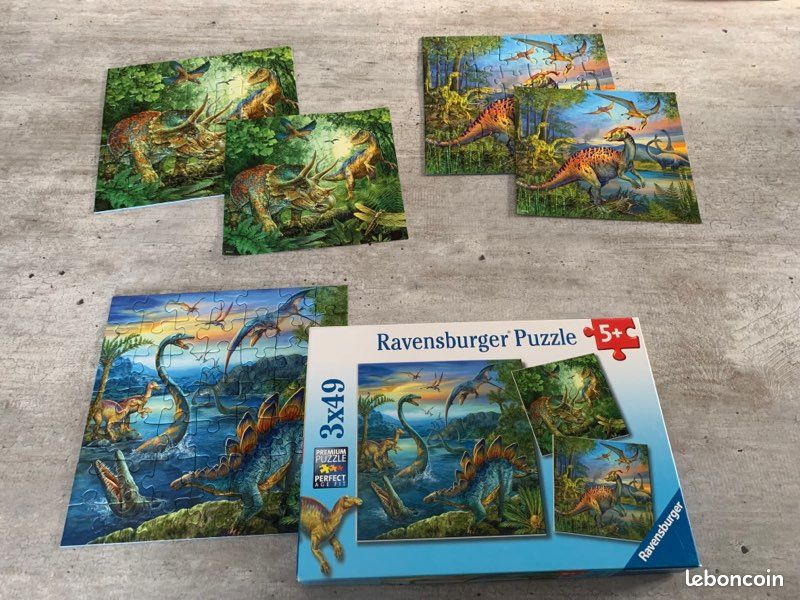 3 Puzzle Ravensburger 3 X 49 Dinosaures (image 2)