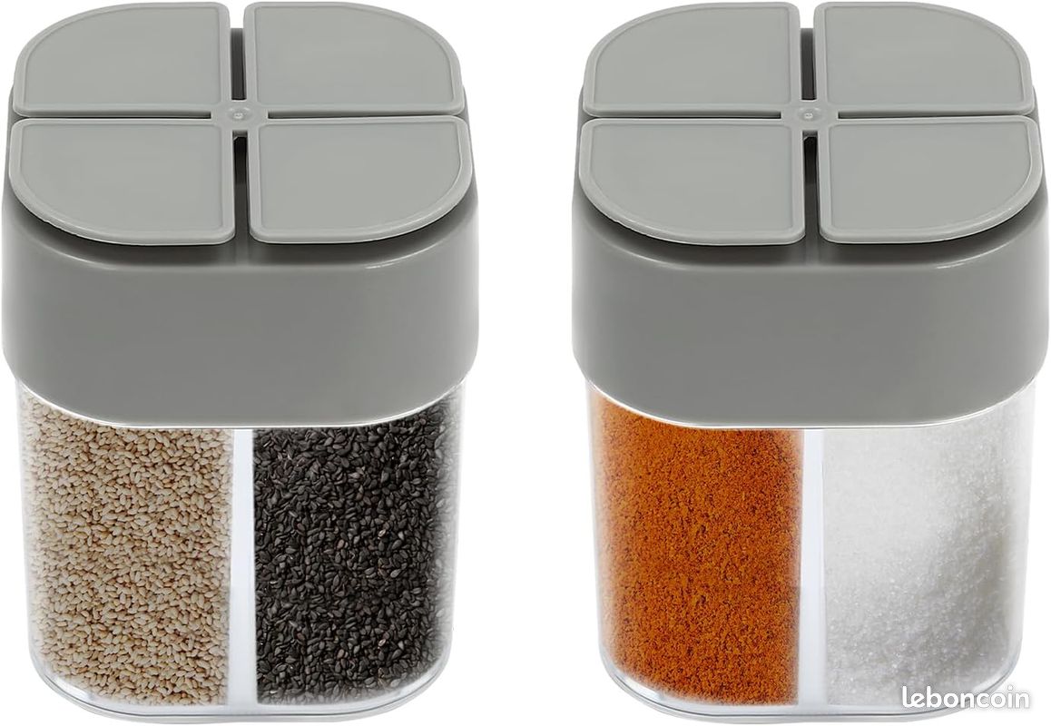 Lot De 2 Salières Et Poivrières Pour Camping, Pique-nique, Cuisine En Plein Air~p125061600