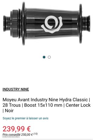 Moyeux Avant/arrière Industry Nine Hydra Boost 28h - Neufs, Frein Center Lock, Couleur Noire