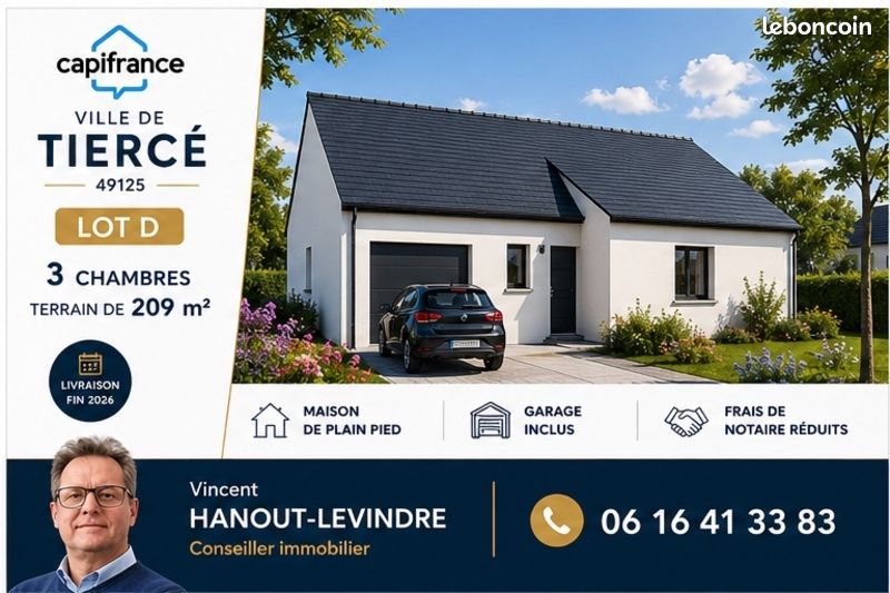 Maison 5 pièces 89 m² · à Tiercé · 89 m² · 258 500 €