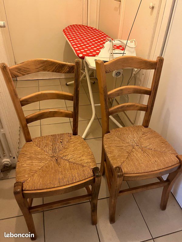 Chaise bois paillé (image 4)
