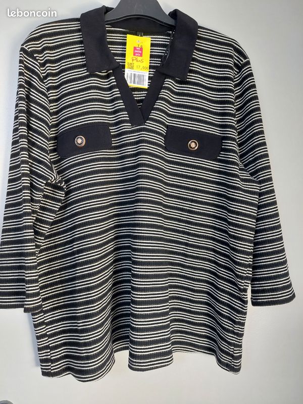 Blouse Noire En Soie 100% Garancia - Taille XL - Neuf Avec étiquettes (prix D'origine 199€)