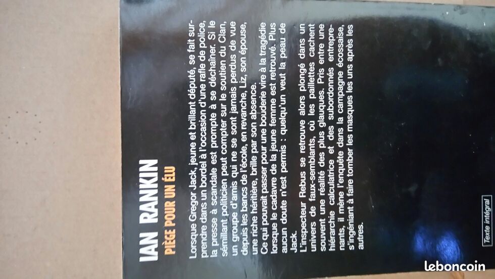 Livre " piege pour un élu" d'Ian Rankin (image 2)
