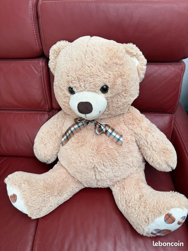 Peluche ours XXL une marron et l’autre beige (image 6)