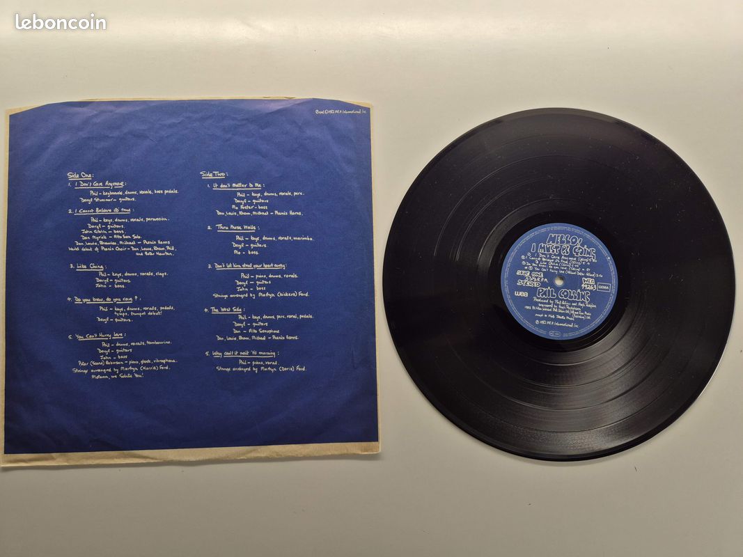 Vinyle 33T - Phil Collins - Hello I must be going (1982) (image 4)