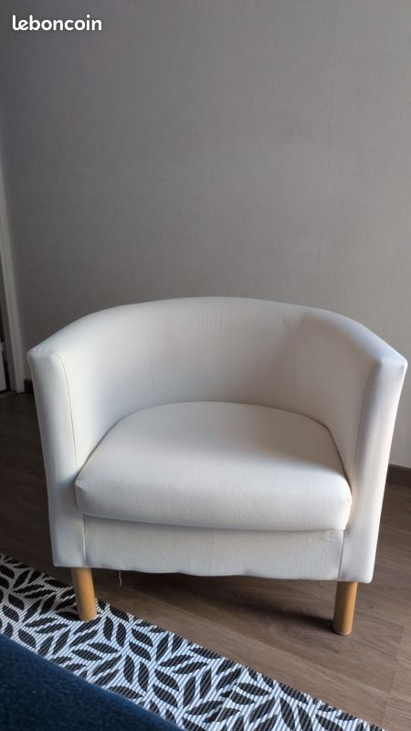 Fauteuil blanc IKEA Solsta Olarp Ameublement