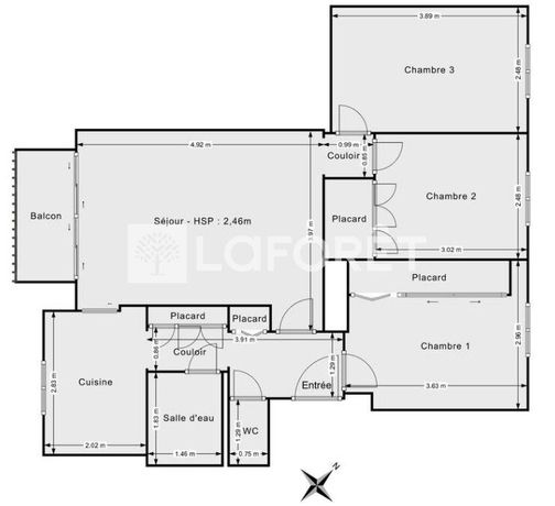 Appartement a vendre  - 4 pièce(s) - 64 m2 - Surfyn