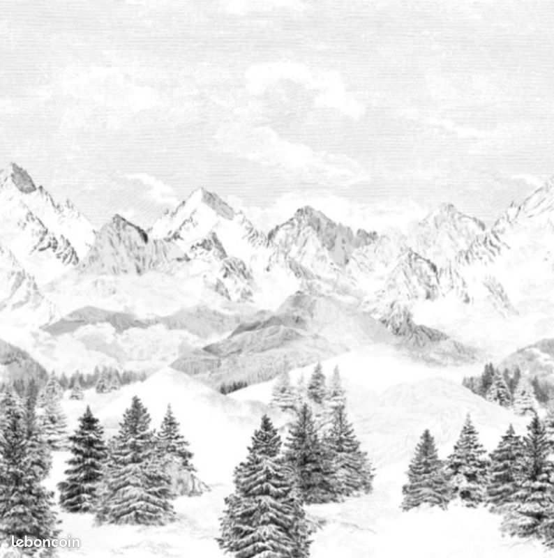 Papier peint panoramique LES CIMES gris – Isidore Leroy (image 1)
