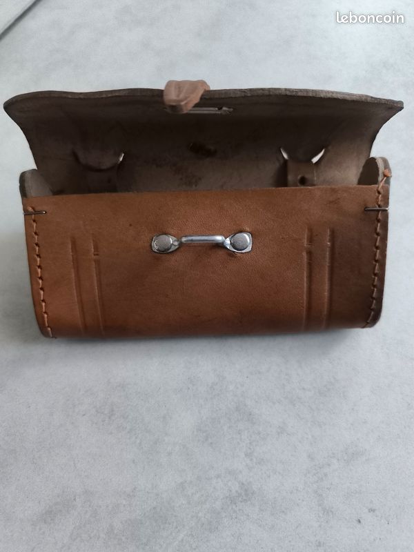 Gusti Wolfgang L. Sacoche Cuir Vélo Selle – Trousse Outils Vintage Noyer