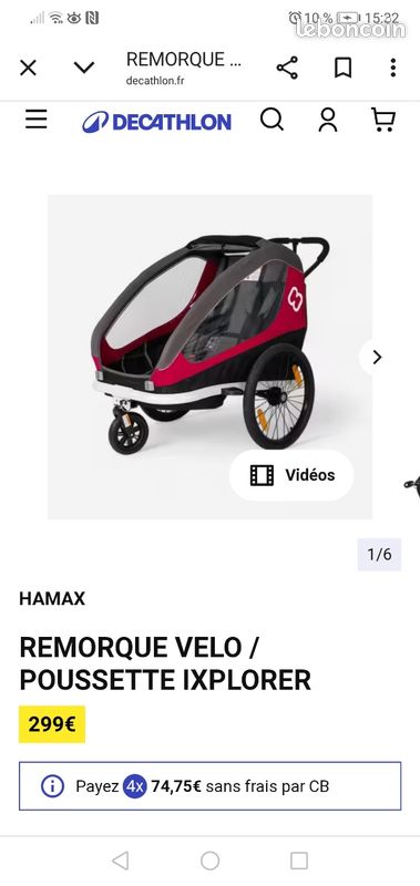 Remorque vélo hamax (image 1)