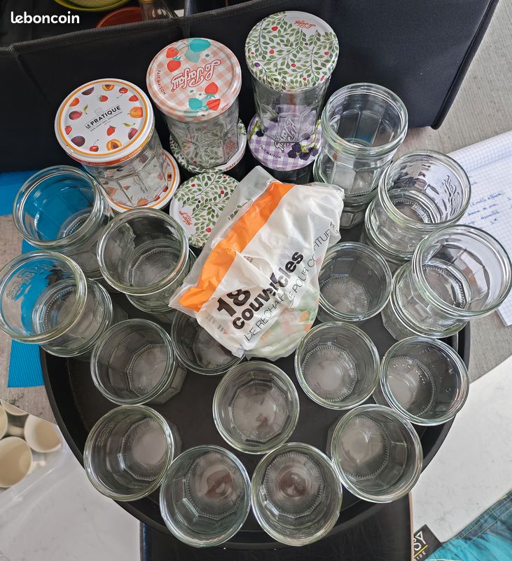 Lot pots confiture + couvercles (image 2)