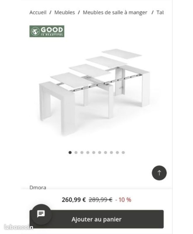 Table extensible 12 places blanche (image 6)