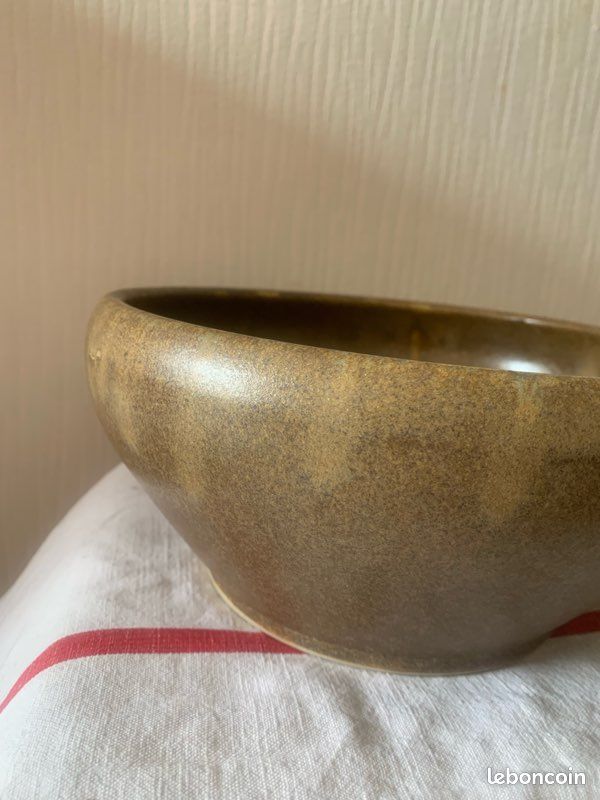 Plat saladier en grès digoin vintage | Selency