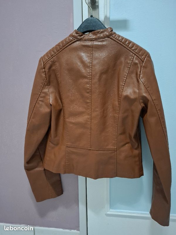 Cuir Jennyfer Site Jennyfer Jennyfer Cognac Blouson Jennyfer