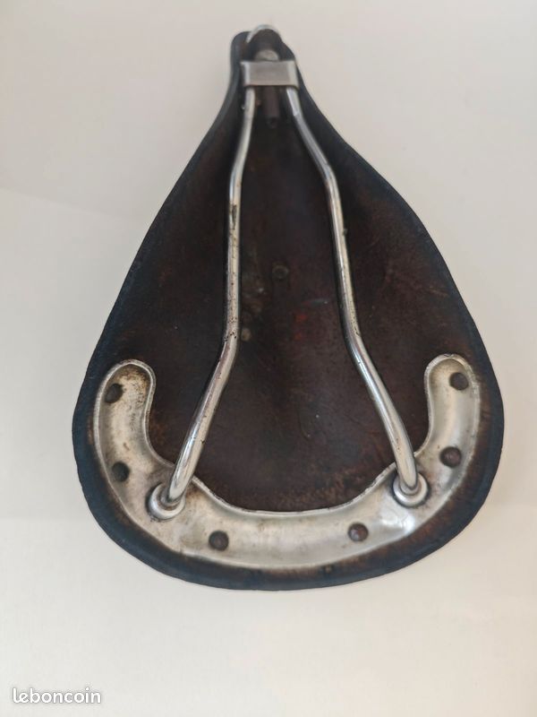 Selle vélo course vintage IDEALE 88 Super Compétition en cuir, 1960-70