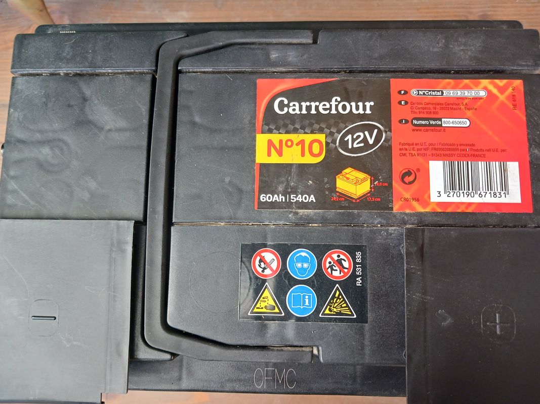 Batterie auto 60Ah - 540A 12 Volts CARREFOUR : la batterie à Prix Carrefour