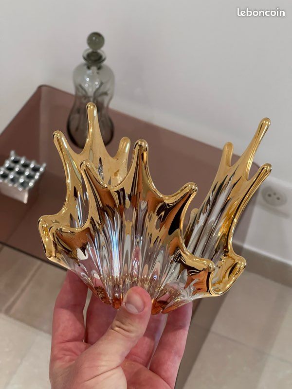 Coupe en cristal Splash asymétrique vintage, 65 cm