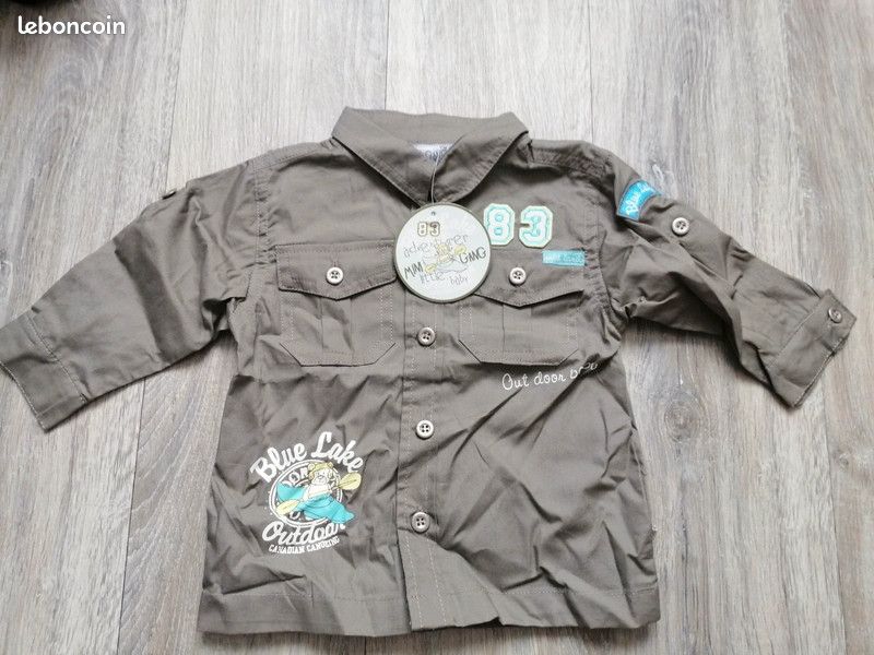 Chemise neuve manches longues 6 mois (image 1)