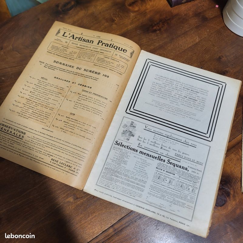 📰🎨📚✨ Revue ancienne "L'Artisan Pratique" – Janvier 1926 – Art Décoratif (image 3)