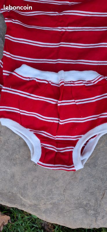 Ensemble tee-shirt et short pour bébé mois vintage Fil d écosse - Main Image